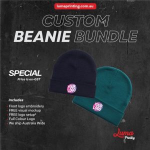 10 x Headwear Beanies Embroidered
